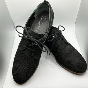 Franco Sarto, Artist’s Collection “Acropolis” Loafer/Oxford, Sz 10, Black Suede